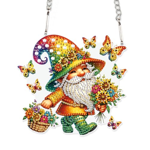 NEW Spring Gnome Hanging Pendant -6"