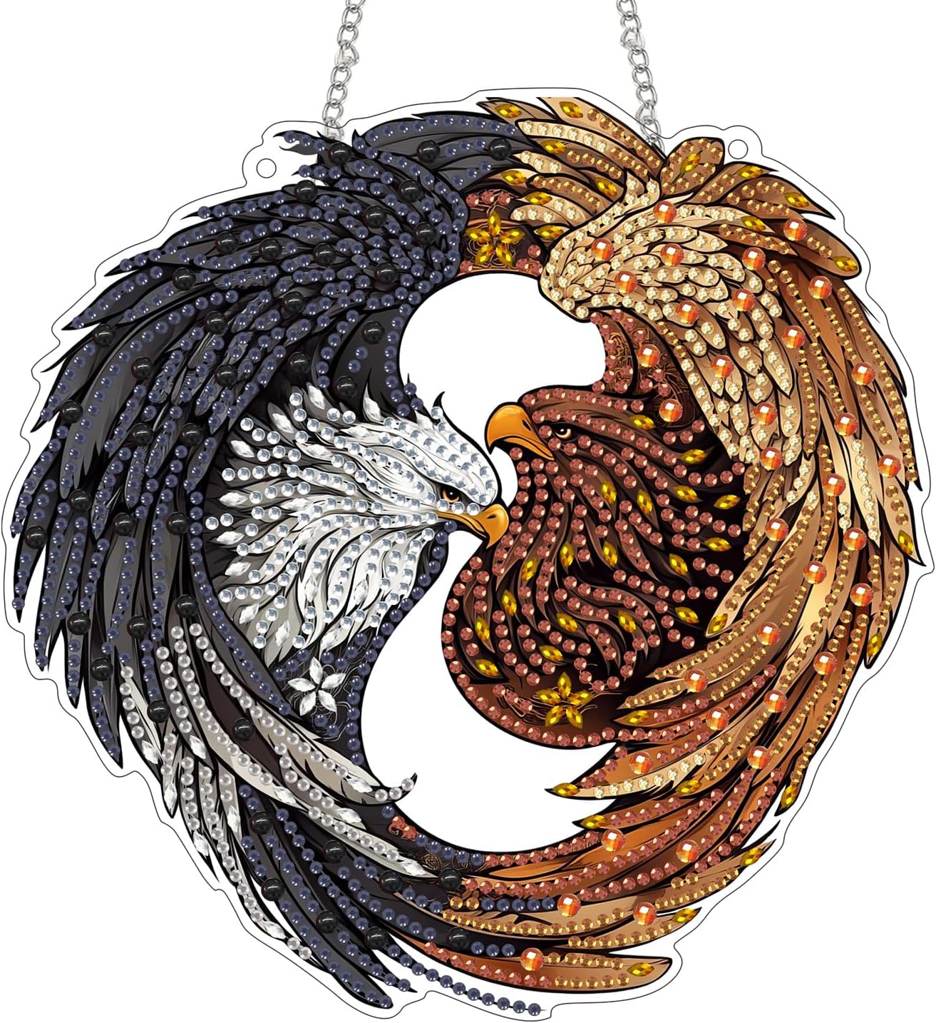 NEW Two Eagles Hanging Pendant - 7"