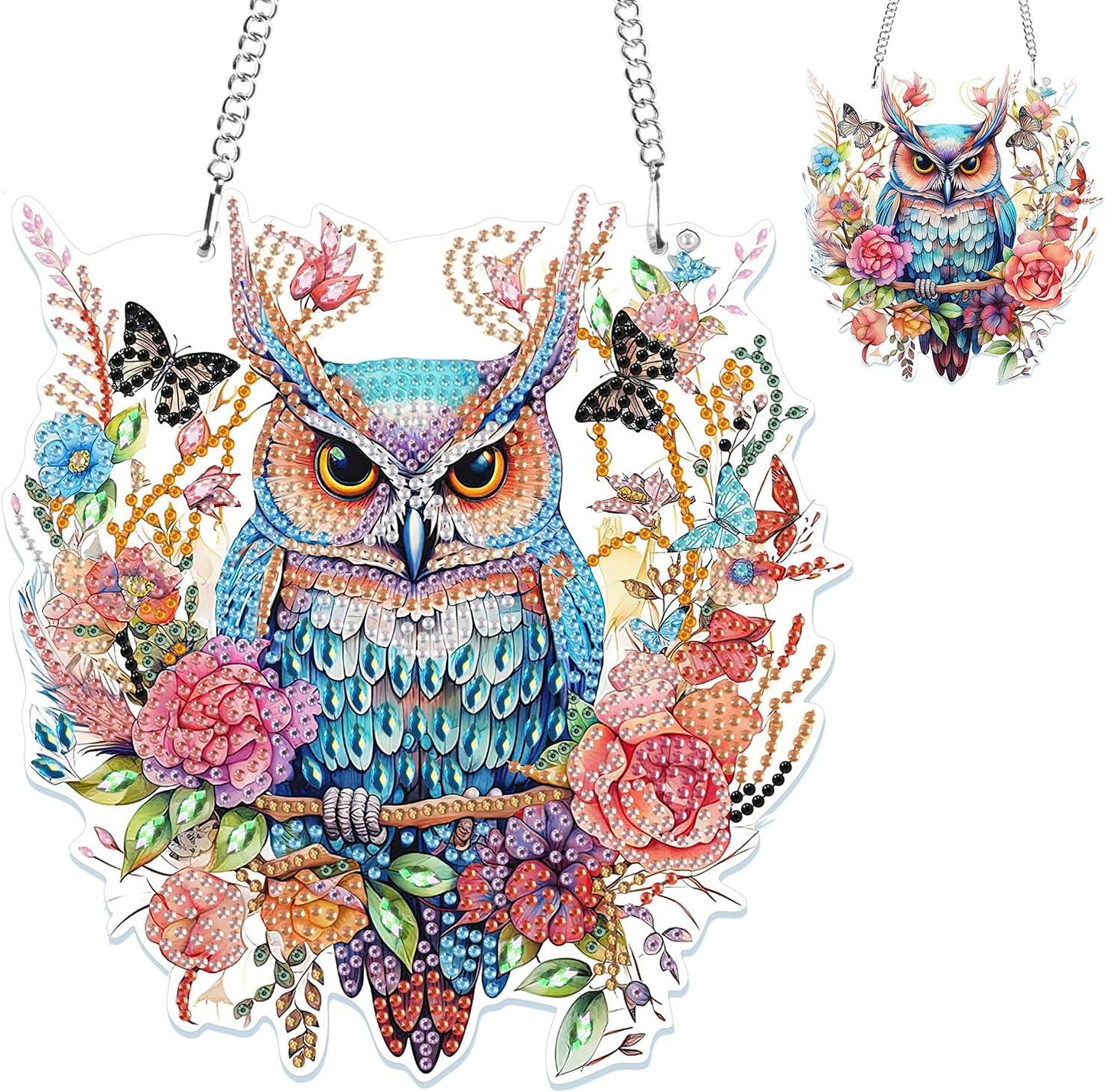 1/21/26: #3 NEW Owl Hanging Pendant -8"