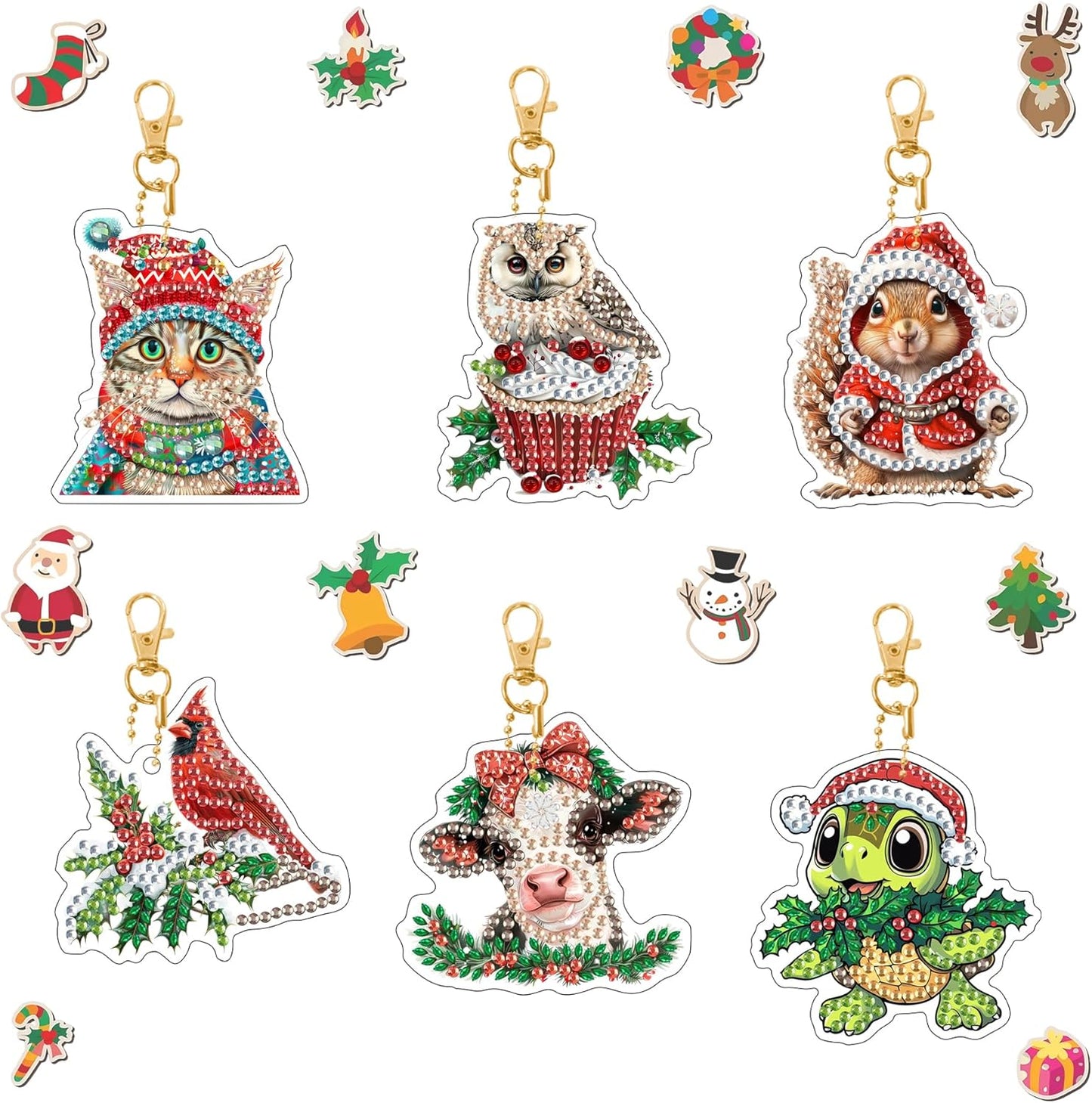 NEW Winter Animal Keychains - Set of 6