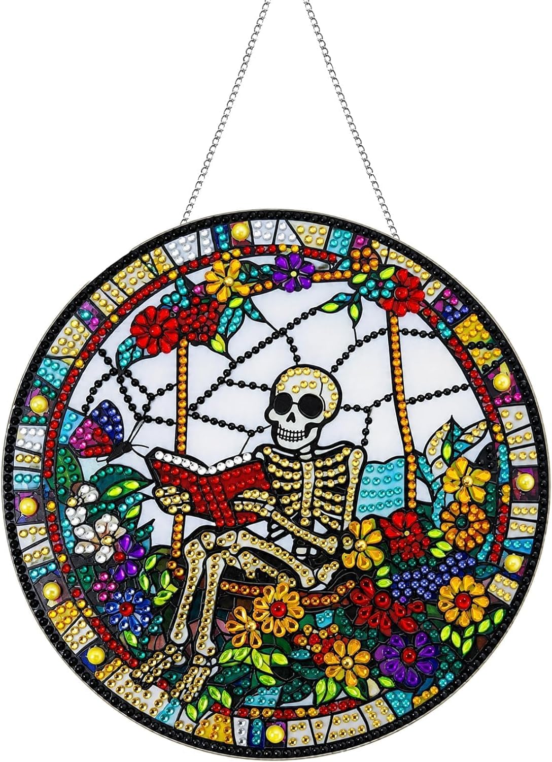 Book Skeleton Hanging (8”x8”)