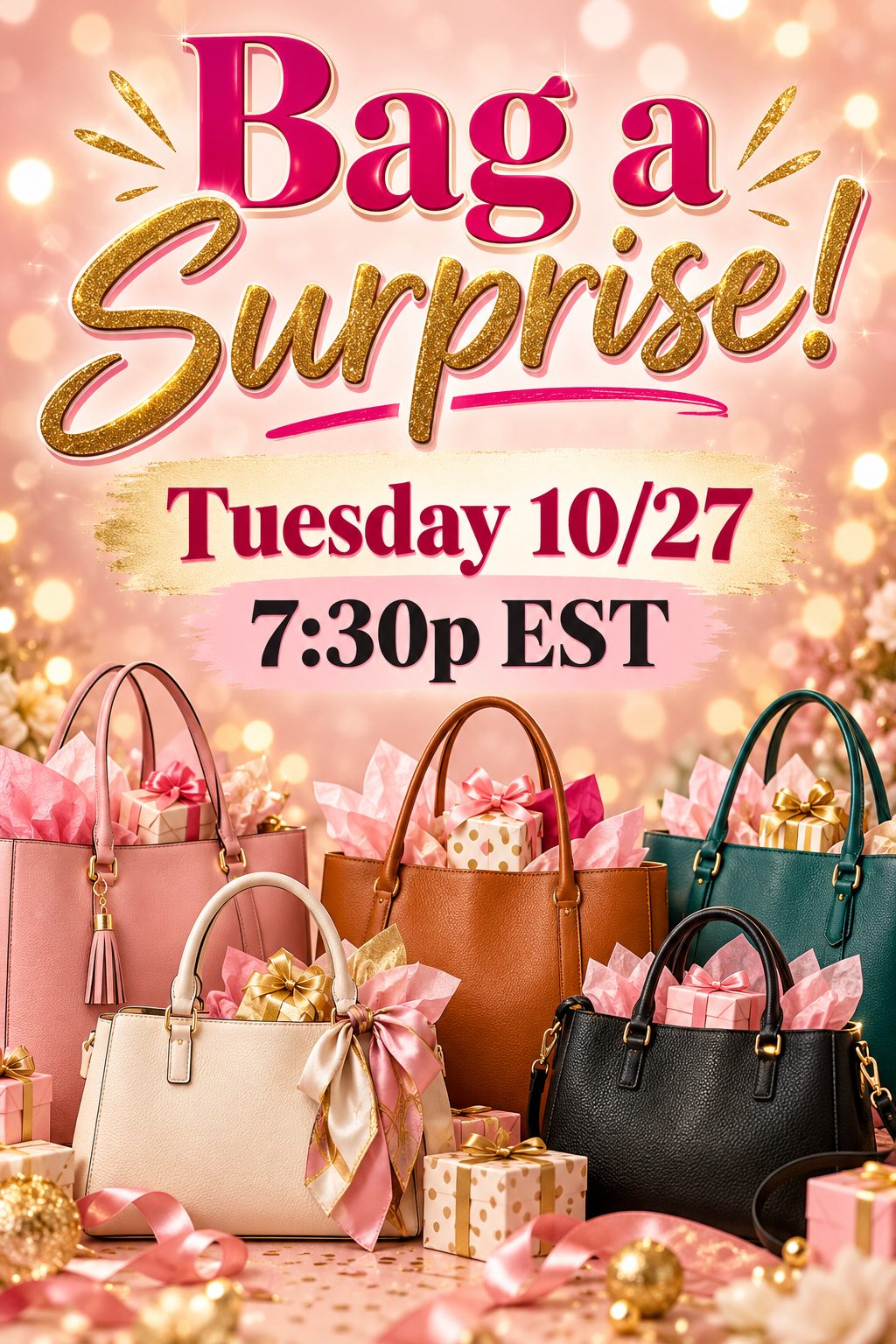Bag a Surprise! Mystery Purse GAME - LIVE Tuesday 10/27 7:30p EST