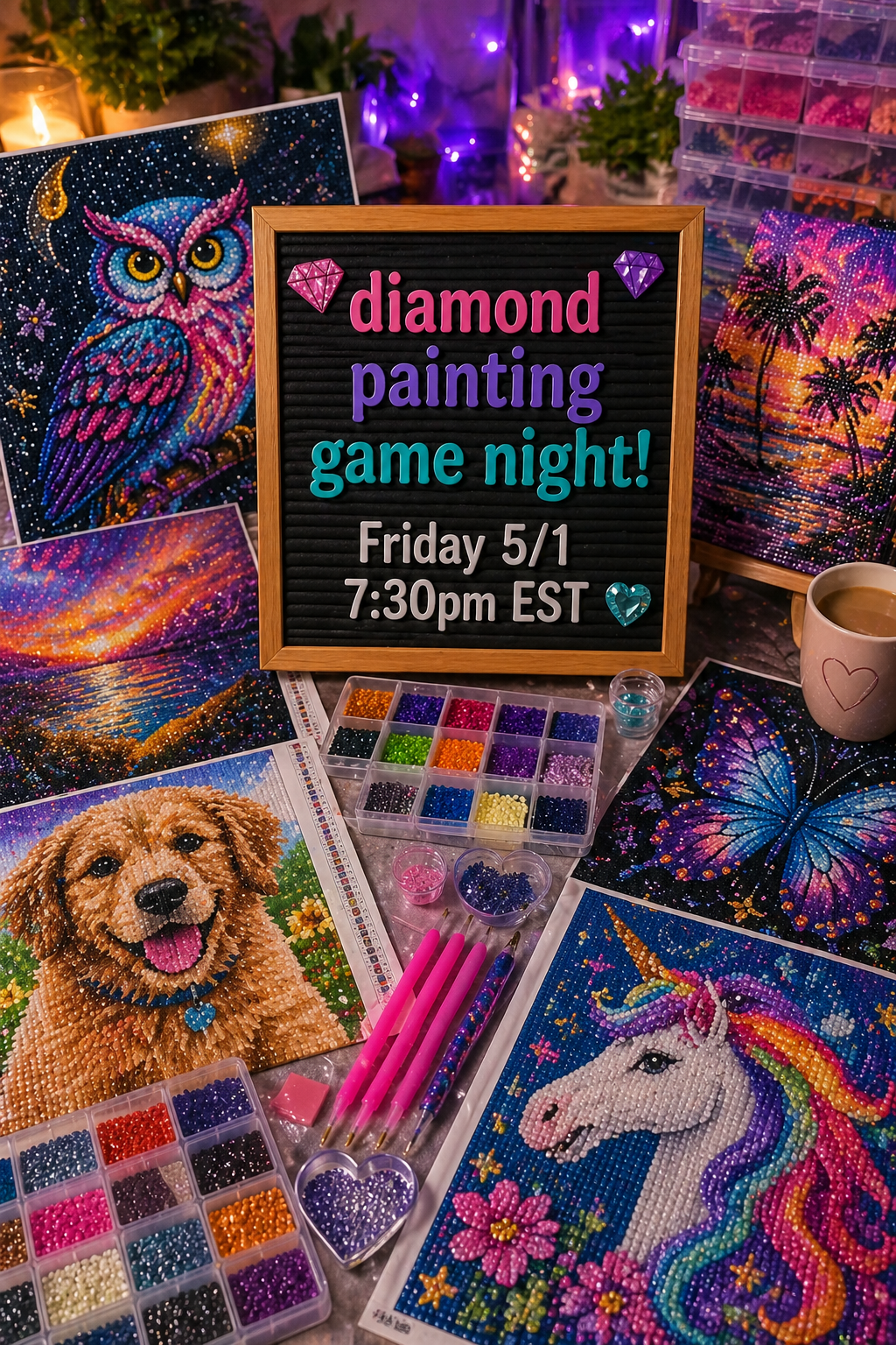 Diamond Painting GAME - LIVE FRIDAY 5/1 at 8:30p EST