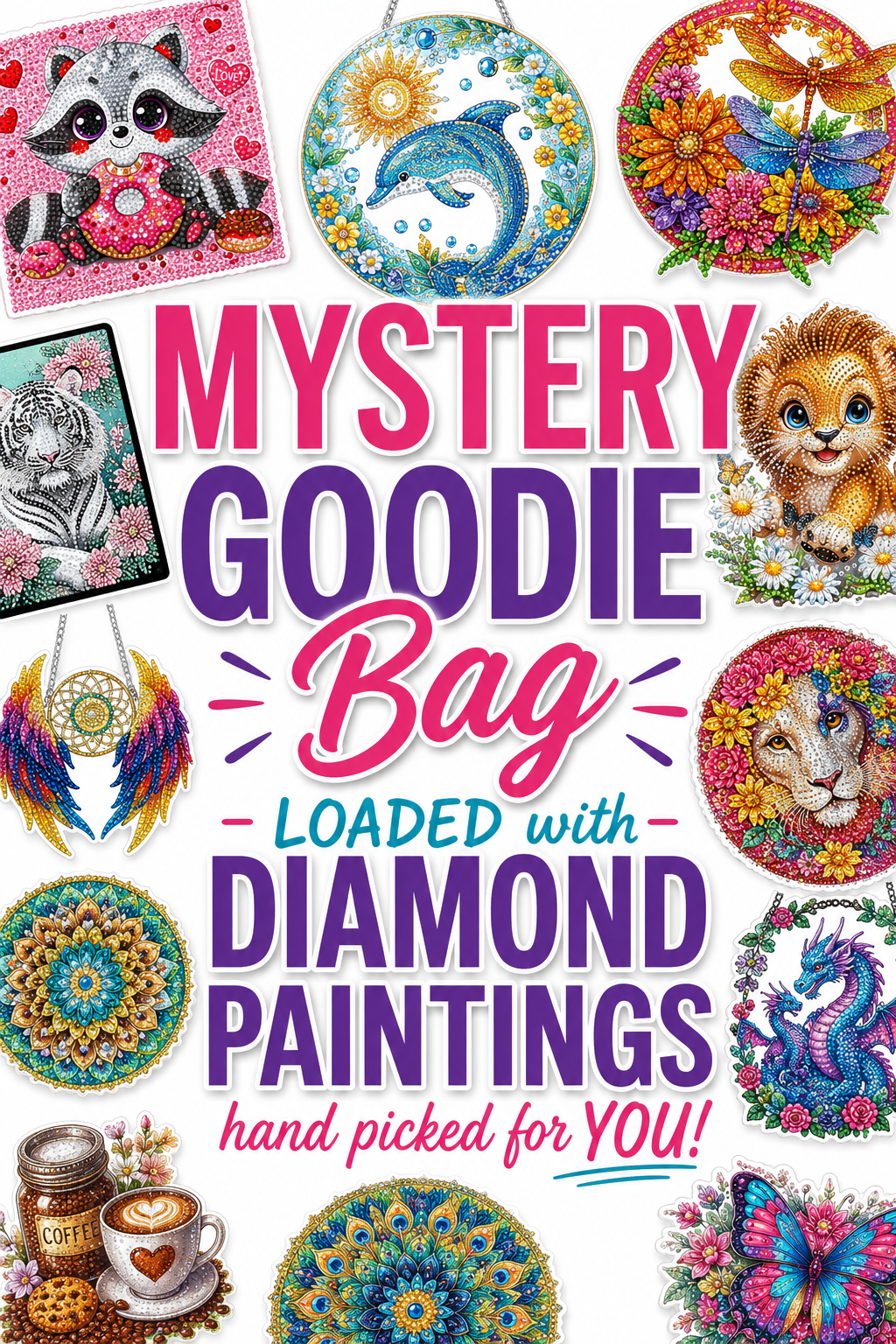 Diamond Painting MYSTERY Goodie Bag: 3-5 Kits
