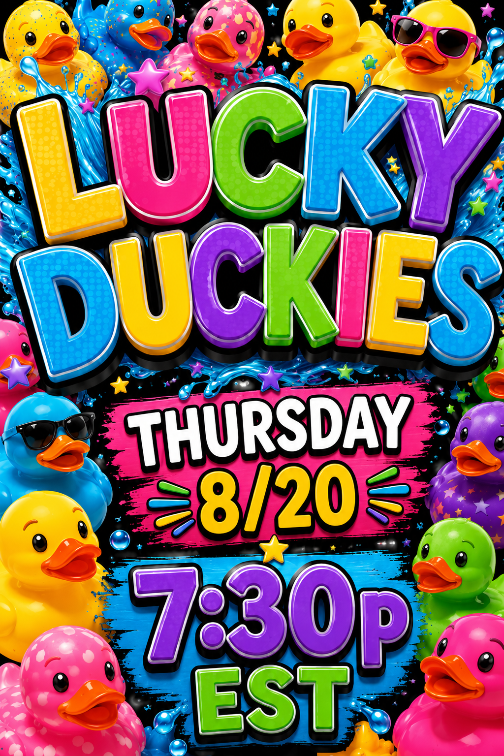 Lucky Duckies - LIVE Thursday 8/20 at 7:30p EST