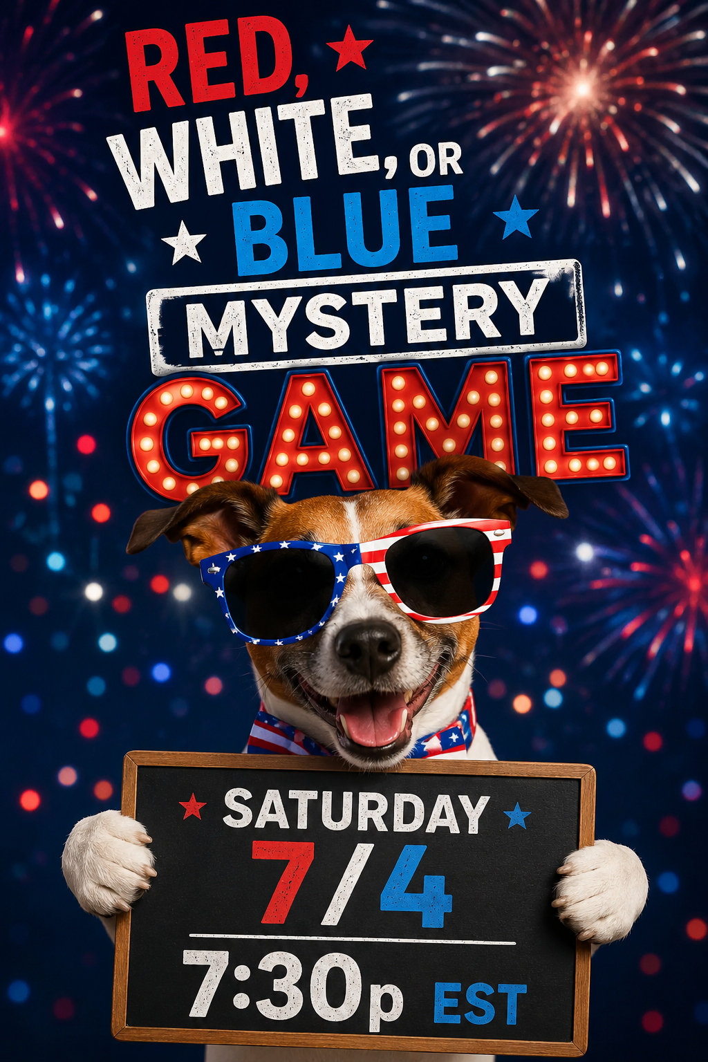 Red, White, or Blue BIG Goodies Game – Saturday 7/4 at 7:30pm EST