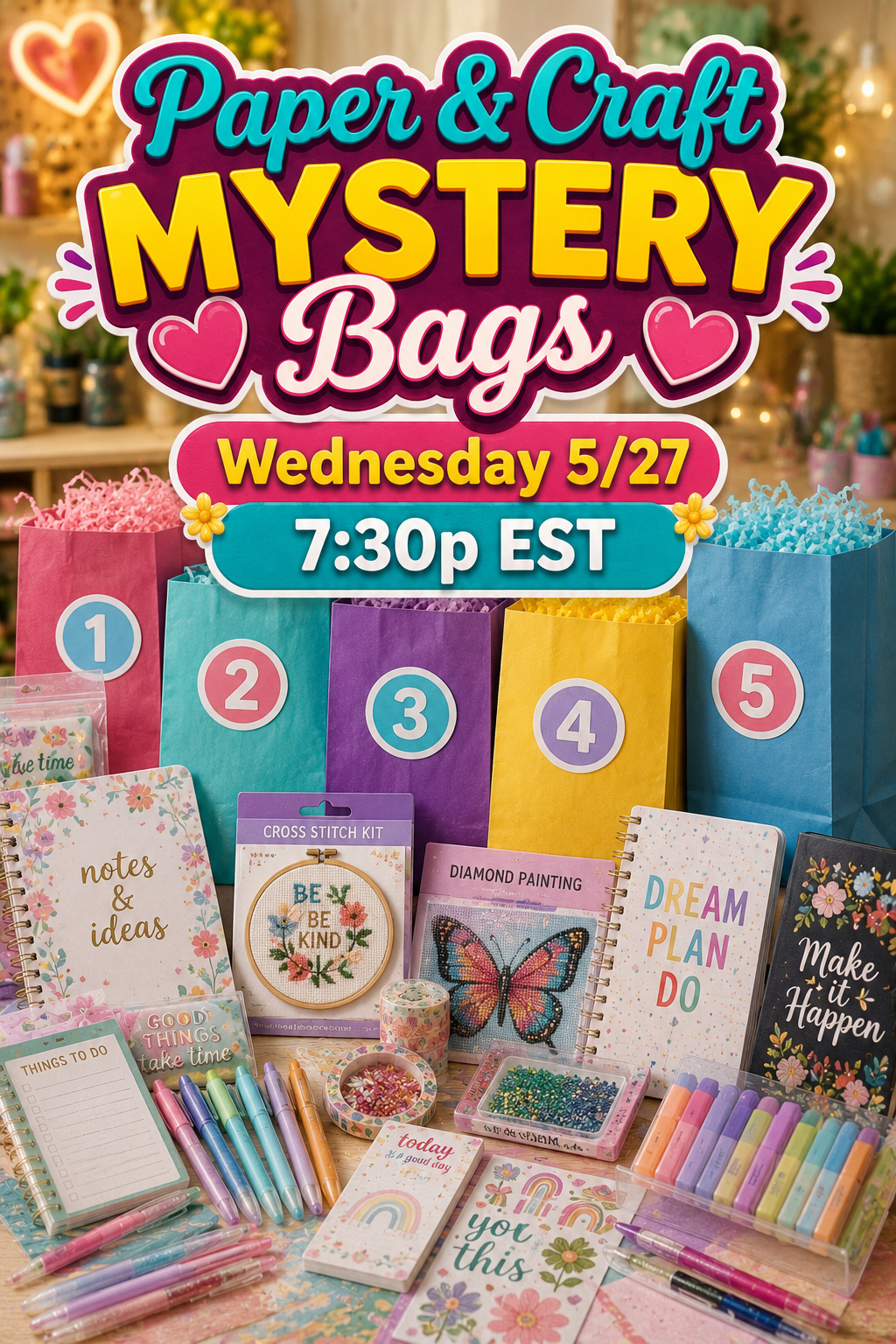 Paper & Craft MYSTERY Bags - LIVE Wednesday 5/27 7:30pm EST