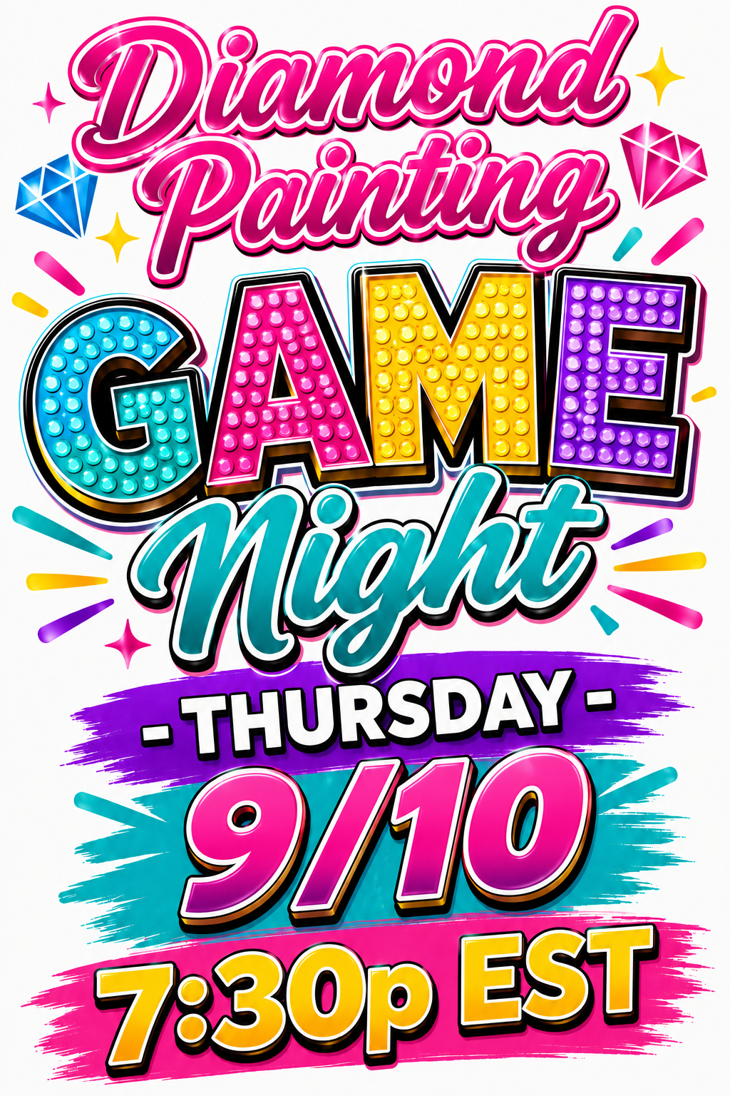 Diamond Painting GAME - LIVE Thursday 9/10 7:30p EST