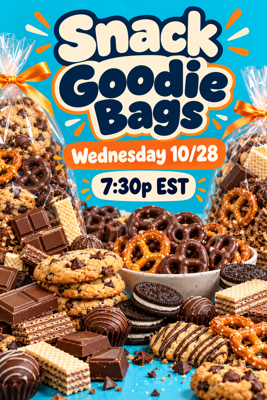 Mystery SNACK Bags - LIVE Wednesday 10/28 7:30p EST