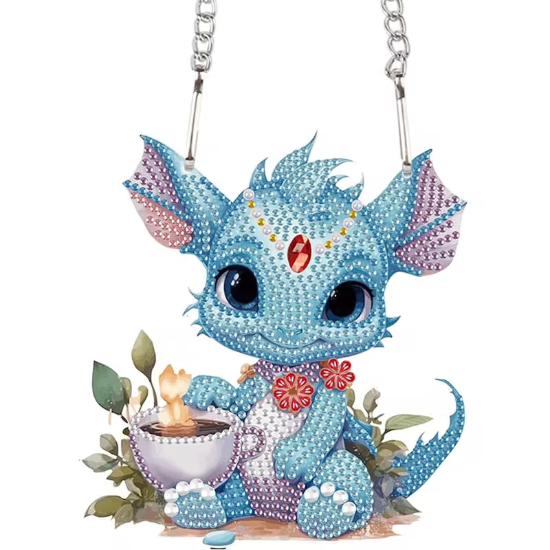 NEW Coffee Dragon Hanging Pendant