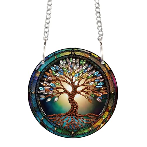 NEW Dark Tree Hanging Pendant -6"