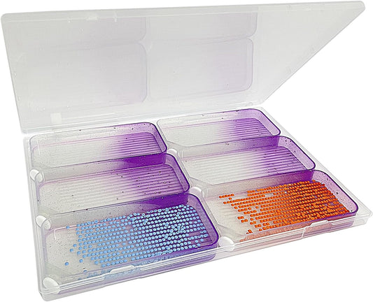 #3: NEW Six Tray Diamond Painting Storage Tray Set with Lid - Purple Color