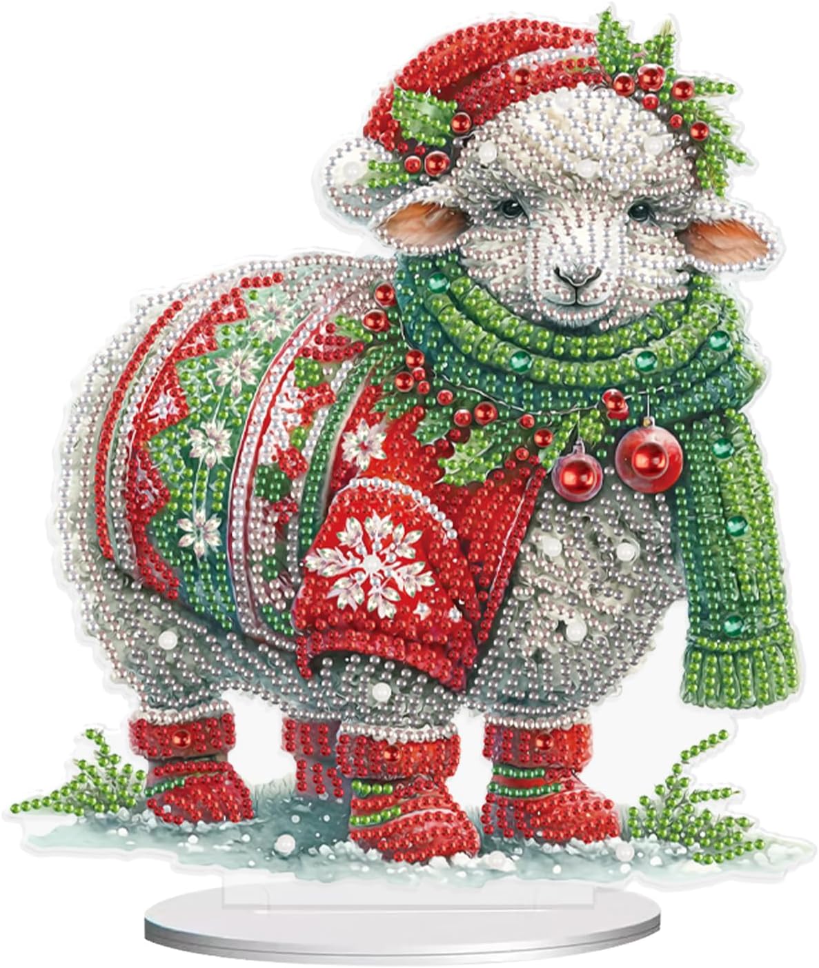 NEW Winter Sheep Tabletop Decor 5"x10"