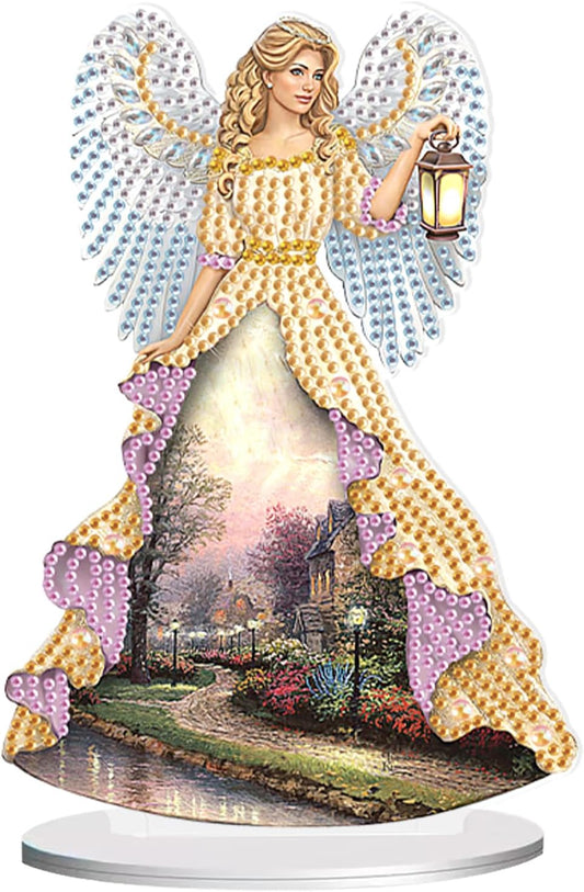 NEW Quaint Town Angel Tabletop Decor 5.5"x8"