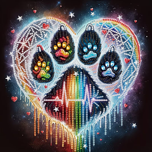 NEW Paw Heart (Partial) 9.5"x9.5"