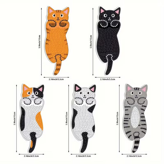 NEW Cat Bookmarks - Set of 5!