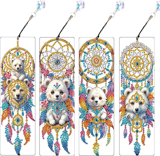 NEW Wolf and Bear Dreamcatcher Bookmarks - Set of 4!