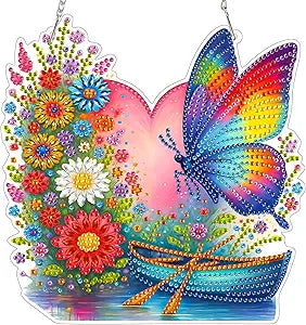 1/21/26: #5 NEW Rainbow Butterfly Boat Hanging Pendant -8"