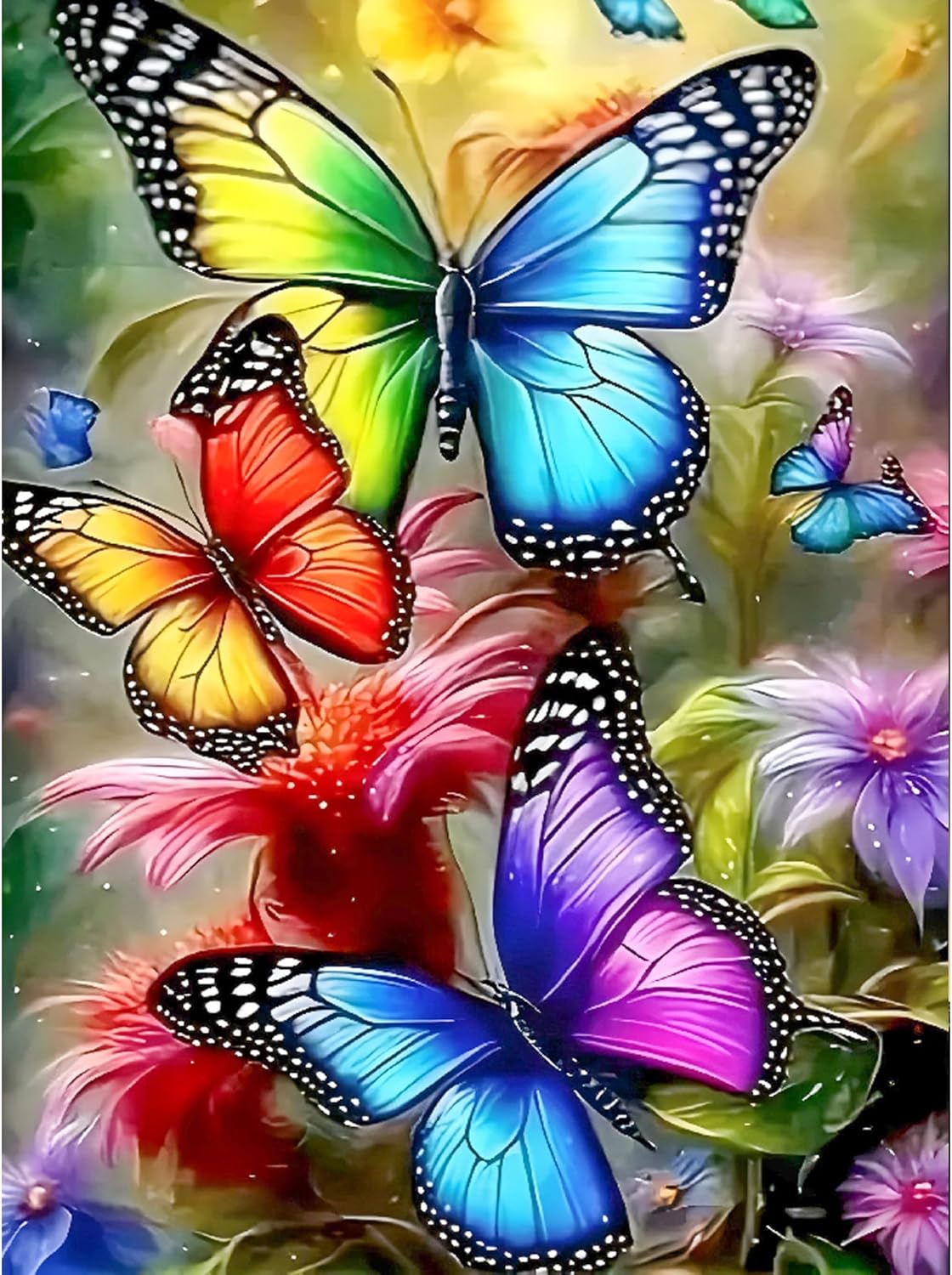 NEW Three Butterflies (Full drill - round diamonds) 10"x14"