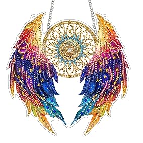 NEW Colorful Wings Hanging Pendant - 7"