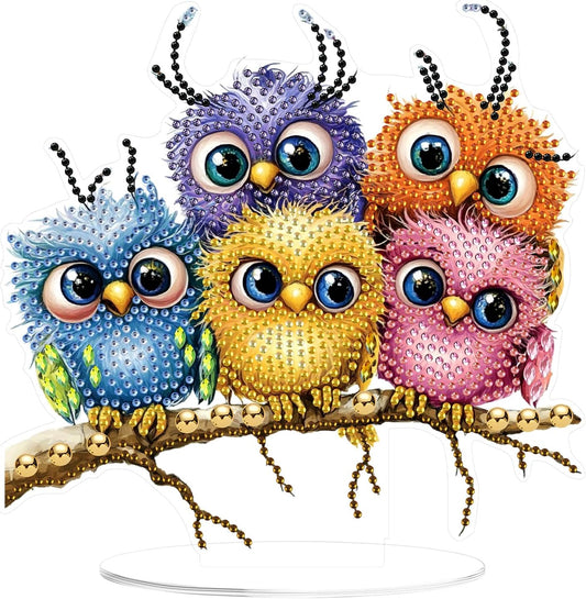 #15: NEW Five Bird Family Tabletop Decor 7.5"x8"