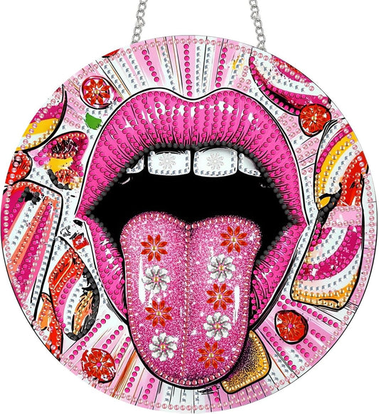 NEW Tongue Out Hanging Pendant - 7"