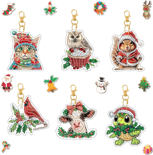 NEW Winter Animal Keychains - Set of 6