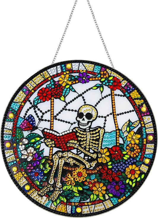 Book Skeleton Hanging (8”x8”)