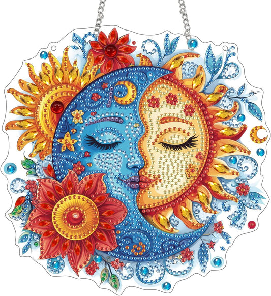 NEW Sun and Moon Hanging Pendant - 7"