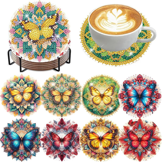NEW Butterfly Coasters - Set of 8