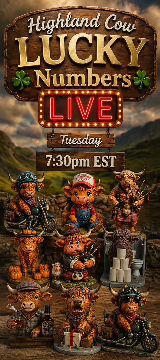 Highland Cow LUCKY Numbers - LIVE Tuesday 5/5 8:30p EST