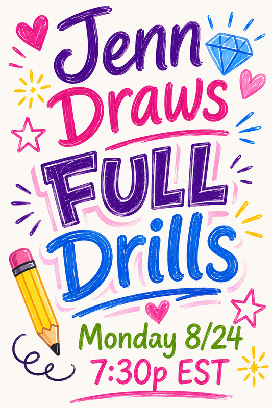 Diamond Painting Full Drill GAME Jenn Draws - Monday 8/24 7:30p EST