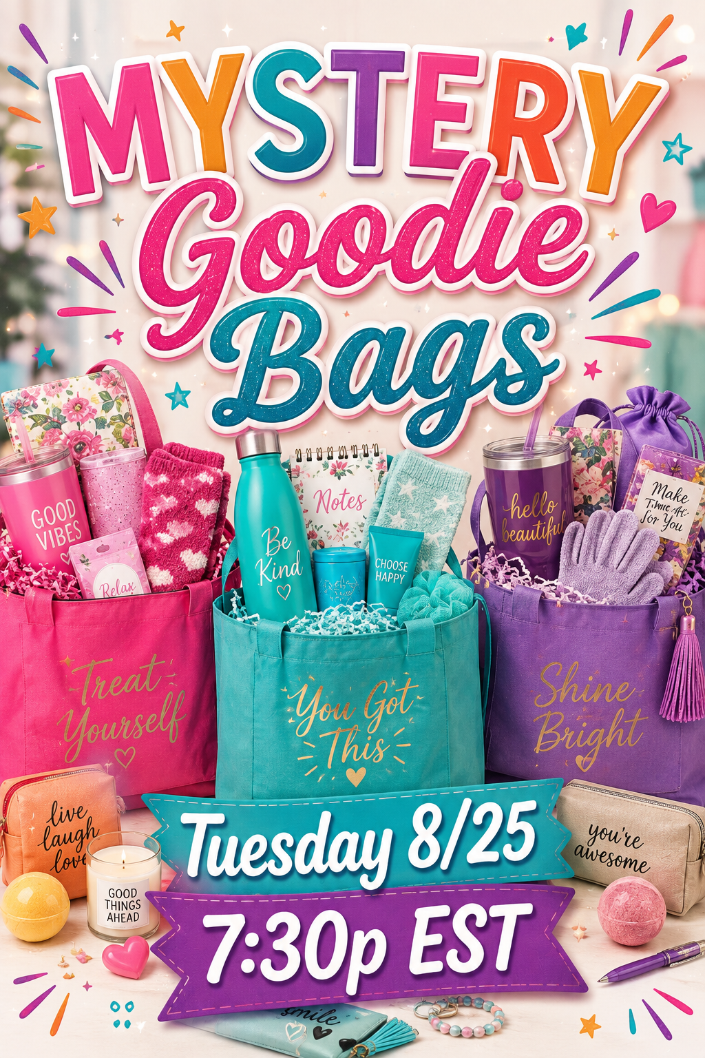 MYSTERY Goodie Bags - LIVE Tuesday 8/25 7:30p EST