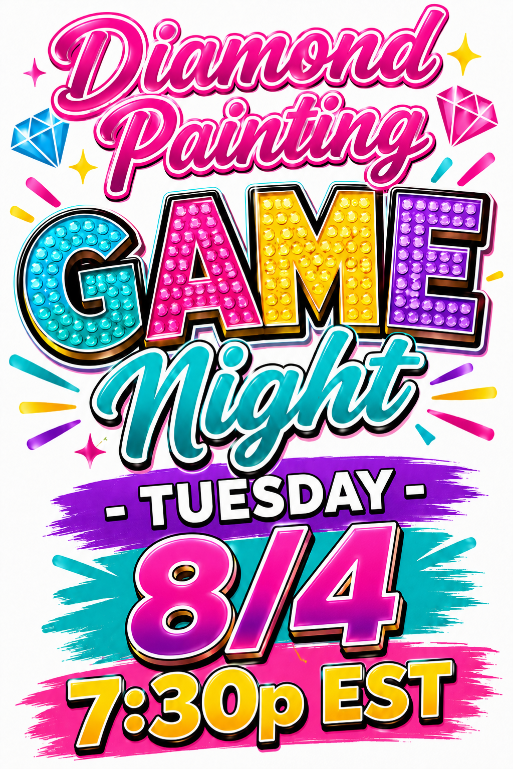 Diamond Painting GAME - LIVE Tuesday 8/4 at 7:30pm EST