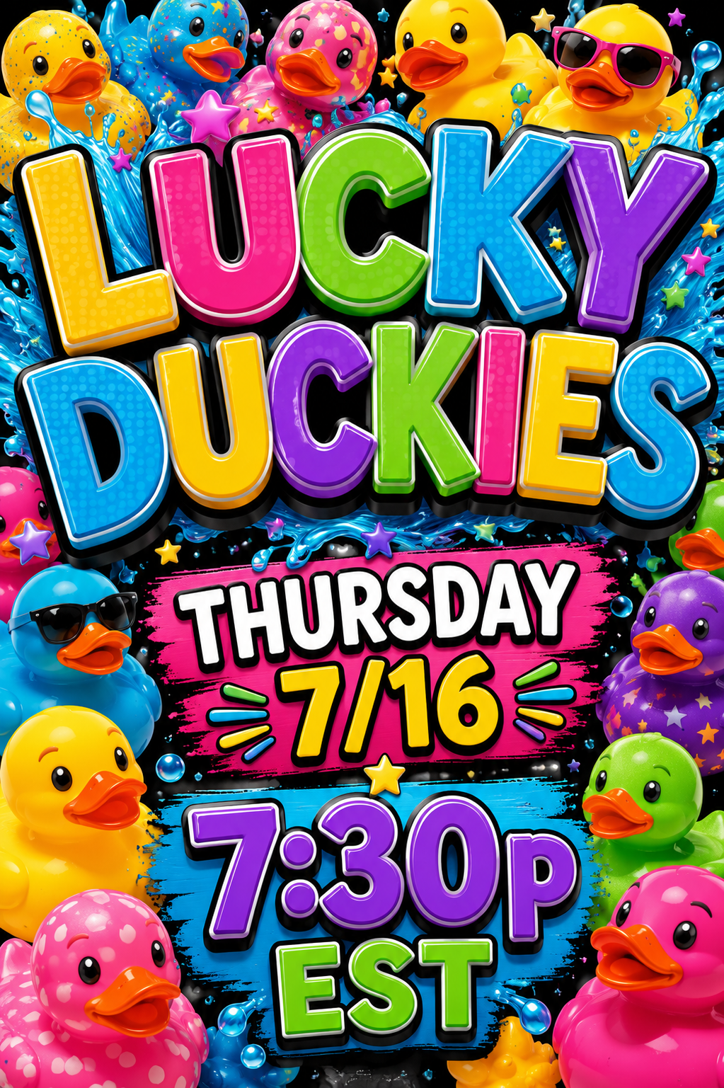 Lucky Duckies - LIVE Thursday 7/16 at 7:30p EST