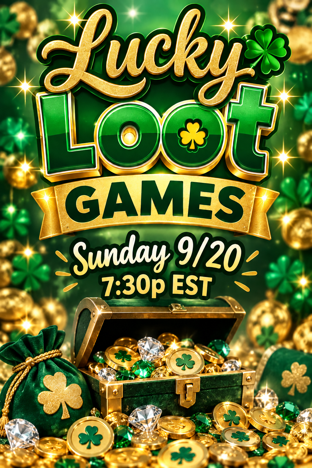 Lucky Loot Games LIVE Sunday 9/20 7:30p EST