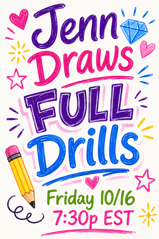Jenn Draws Full Drills GAME - LIVE Friday 10/16 7:30p EST