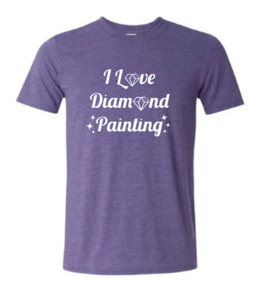 I Love Diamond Painting T-Shirt (purple)