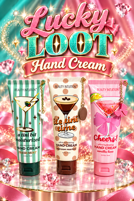 Hand Cream w/ Lucky Loot - choose Fresh Mint, Vanilla Lime, or Espresso Martini
