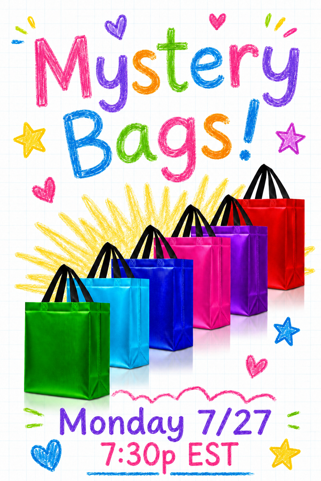 MYSTERY Bags - LIVE Monday 7/27 7:30p EST