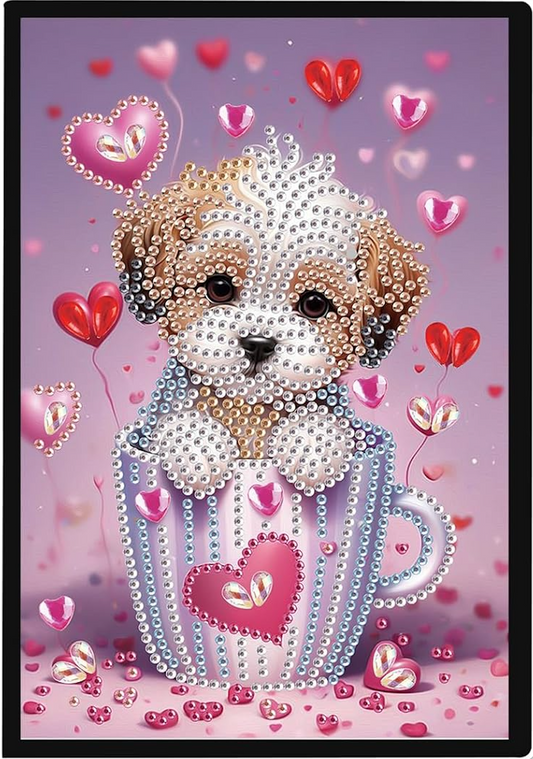 #14: NEW Puppy in Cup Notebook 6"x8"