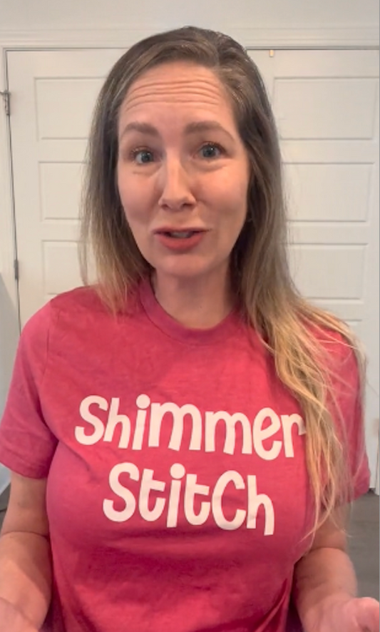 NEW Shimmer Stitch Pink Triblend Tshirt - True to Size (S-3XL)