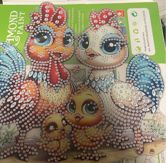 NEW Chicken Family Hanging Pendant