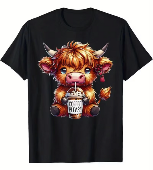 Coffee Cow Black T-Shirt