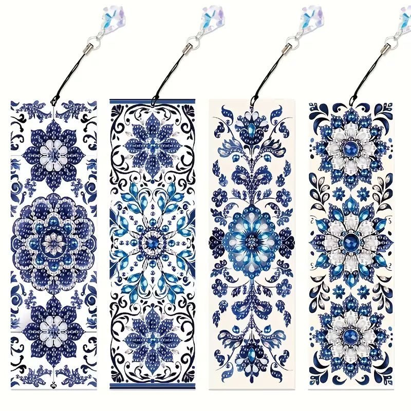 NEW Blue & White Bookmarks - Set of 4!