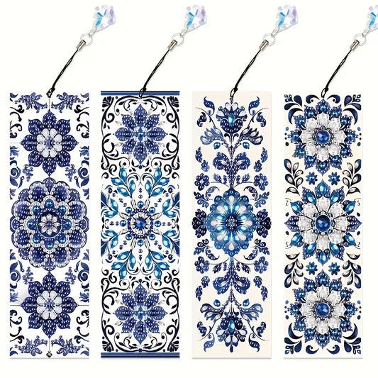 NEW Blue & White Bookmarks - Set of 4!